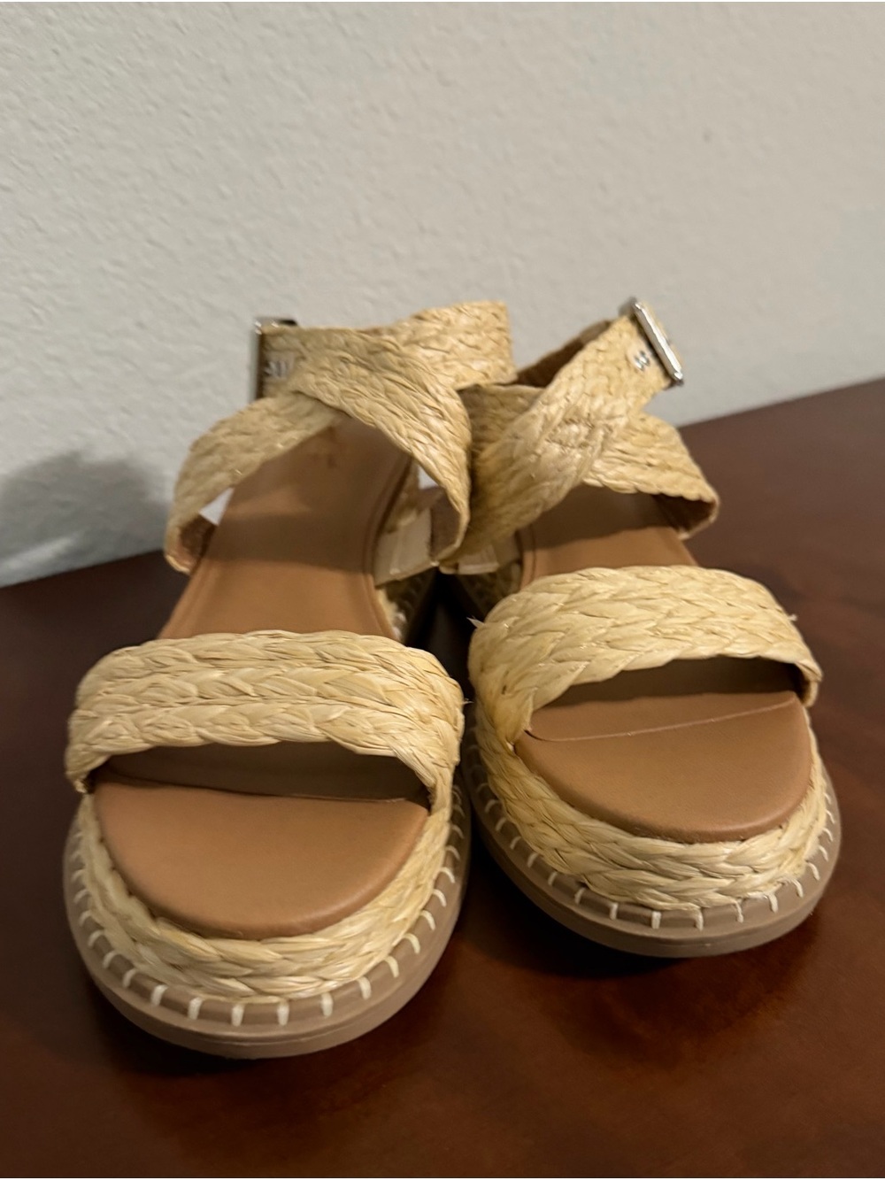 Universal Thread Natural Braided Espadrille Platform Sandals - Picture 3 of 5